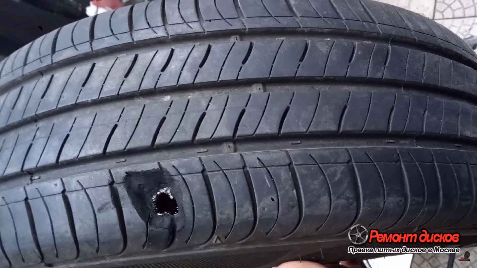 Ремонт пореза по протектору